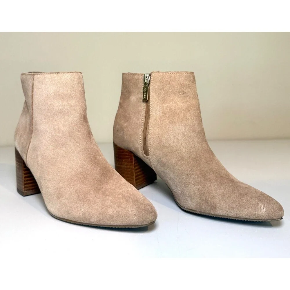 Blondo Women's Tasel Waterproof Ankle Bootie US 7.5 Tan Suede